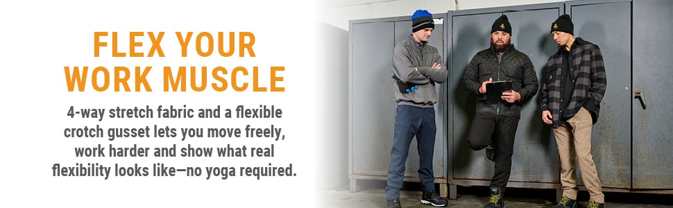 DEMUESTRA TU FUERZA. El tejido elástico en cuatro direcciones y el refuerzo flexible en la entrepierna te permiten moverte con total libertad, esforzarte al máximo y demostrar lo que es la verdadera flexibilidad, sin necesidad de hacer yoga.