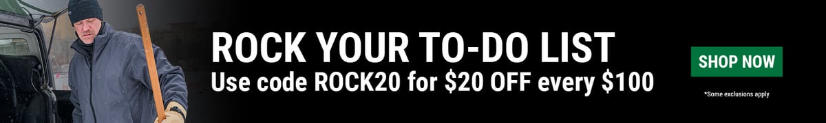 Rock your to-do list. Use code ROCK20 for $20 off ever $100.