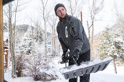 A man in the refrigiwear extreme sweater jacket