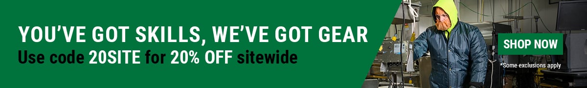 YOU’VE GOT SKILLS, WE’VE GOT GEAR. Use code 20SITE for 20% OFF sitewide. 