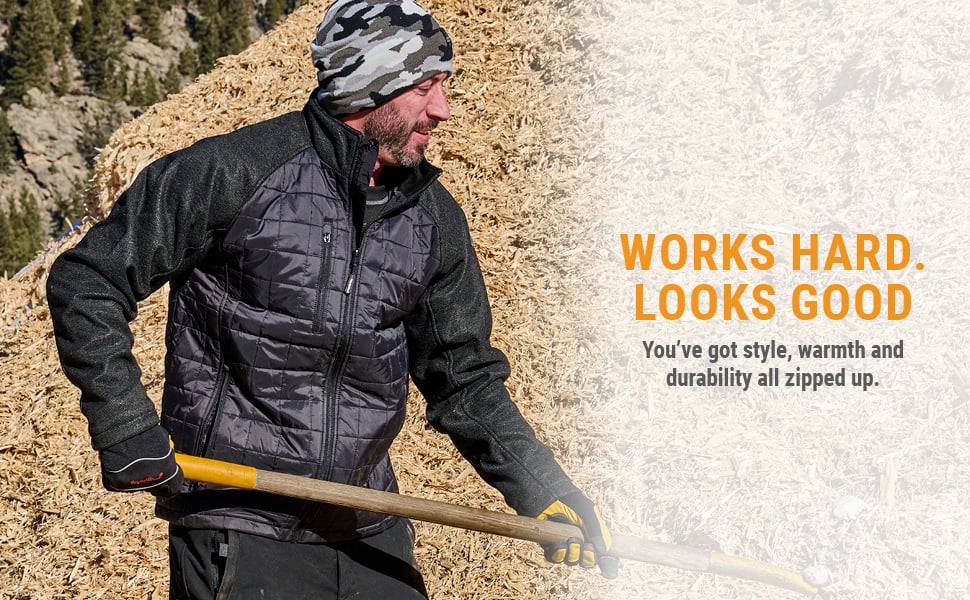 WORKS HARD. LOOKS GOOD. You’ve got style, warmth and durability all zipped up.