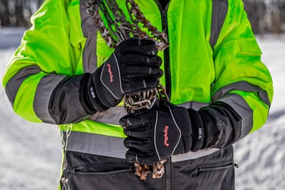 Waterproof abrasion safety gloves.
