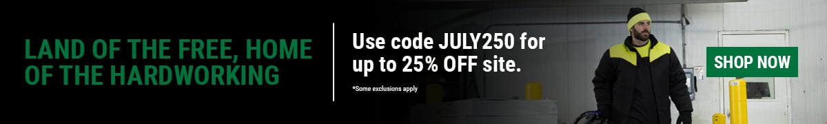 LAND OF THE FREE, HOME OF THE HARDWORKING. Use code JULY250 for up to 25% OFF site.