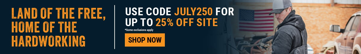 LAND OF THE FREE, HOME OF THE HARDWORKING.  Use code JULY250 for up to 25% off site. 