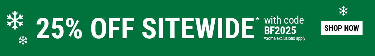 Cyber week. 25% off sitewide  Shop Now.