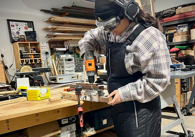 Mara Ziegler in her workshop