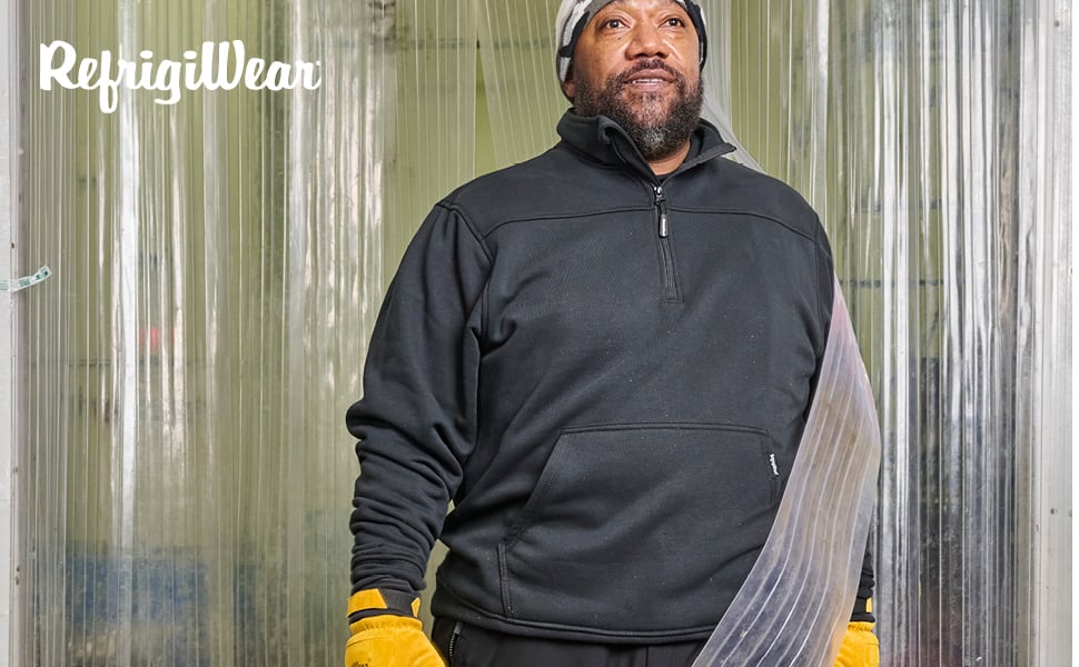 Man wearing the Quarter-Zip Sweatshirt