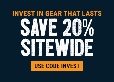 Invest in gear that lasts. Save 20% Sitewide. Use code invest.