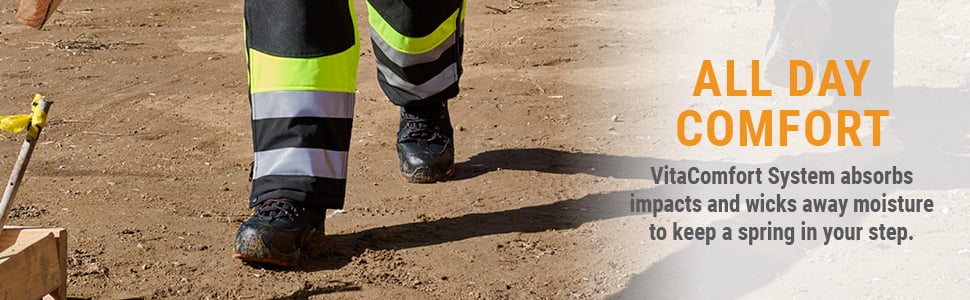 VitaComfort System absorbs impacts and wicks away moisture to keep a spring in your step in the Men’s Black Widow™ Boots.