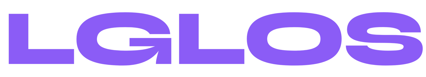 LGLOS violet wordmark