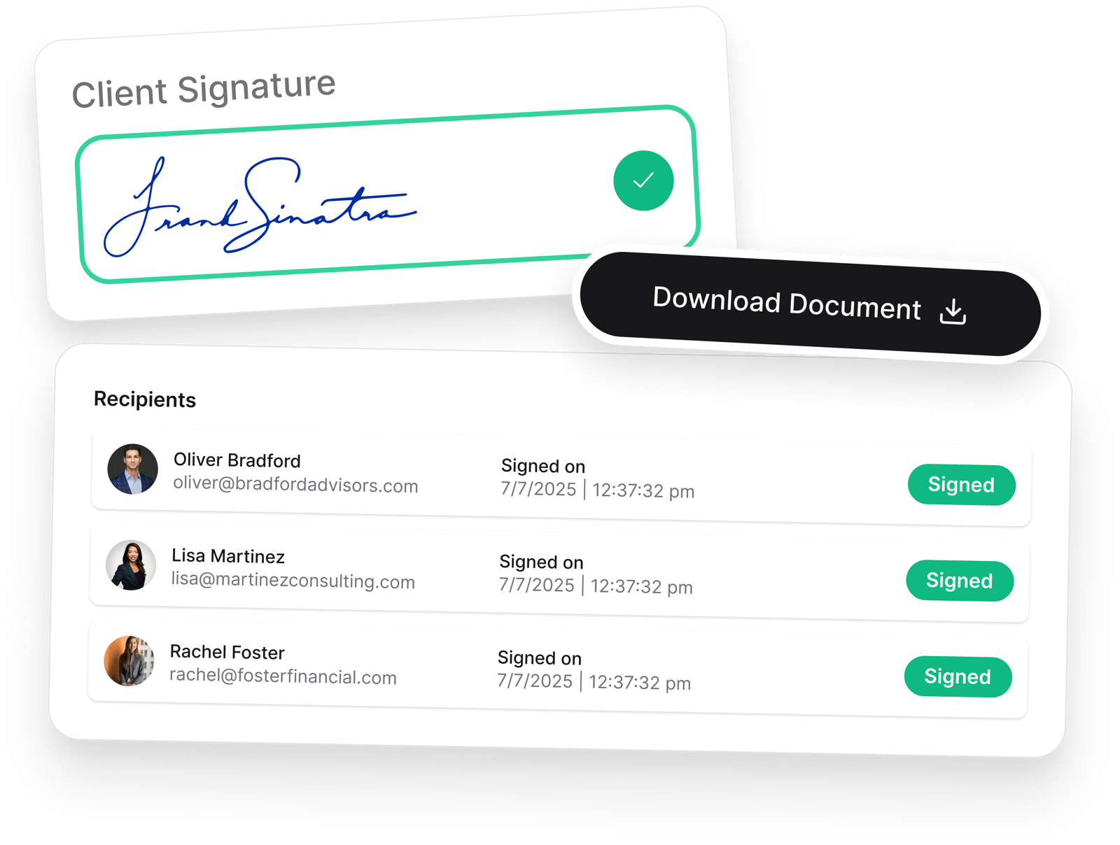 3. They sign, you're notified