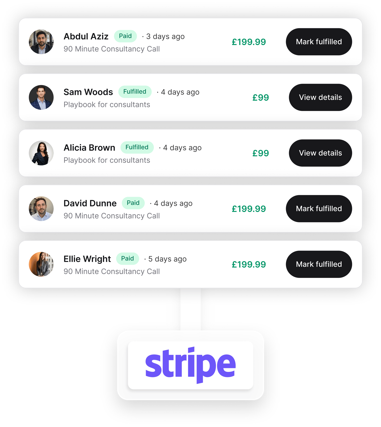 3. Payment goes straight to you