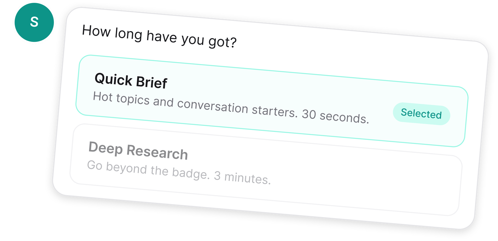 2. Choose how much information you need.