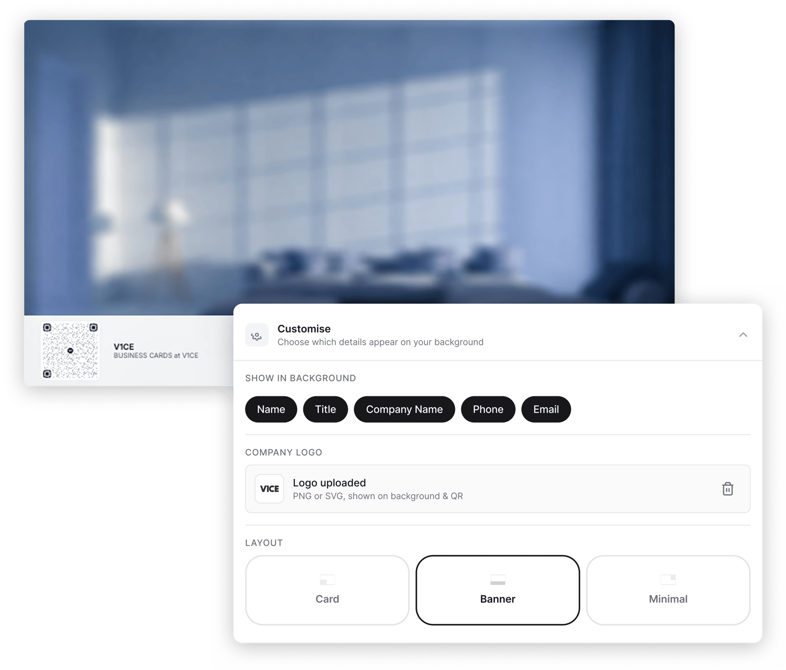 1. Create your branded background
