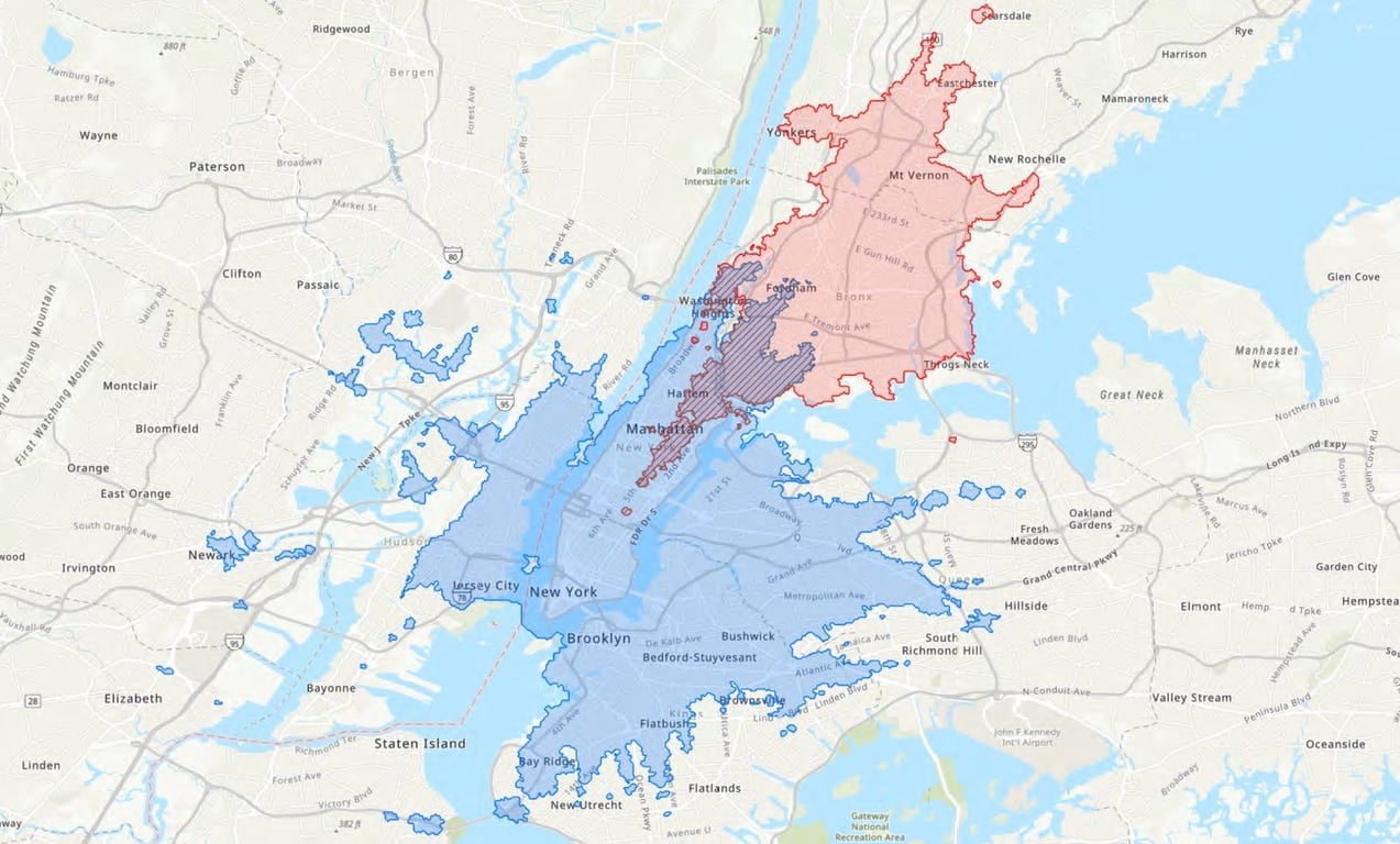 intersecting travel time isochrones on arcgis