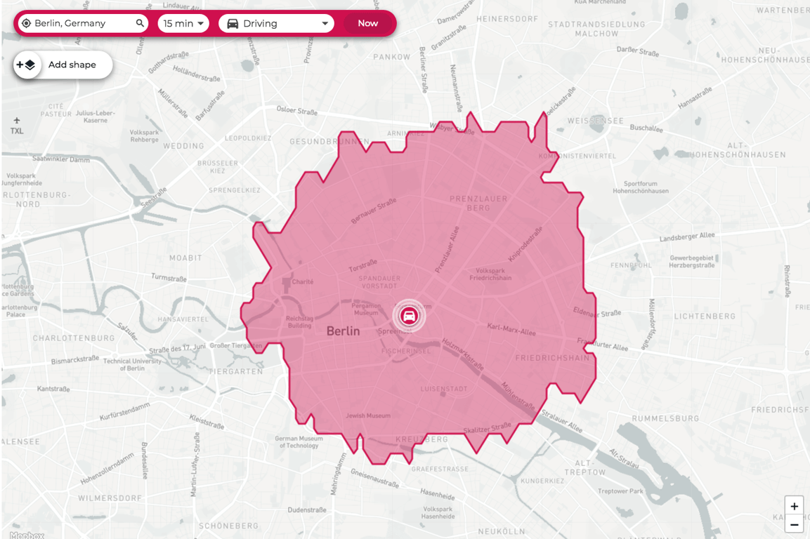 km-radius-map