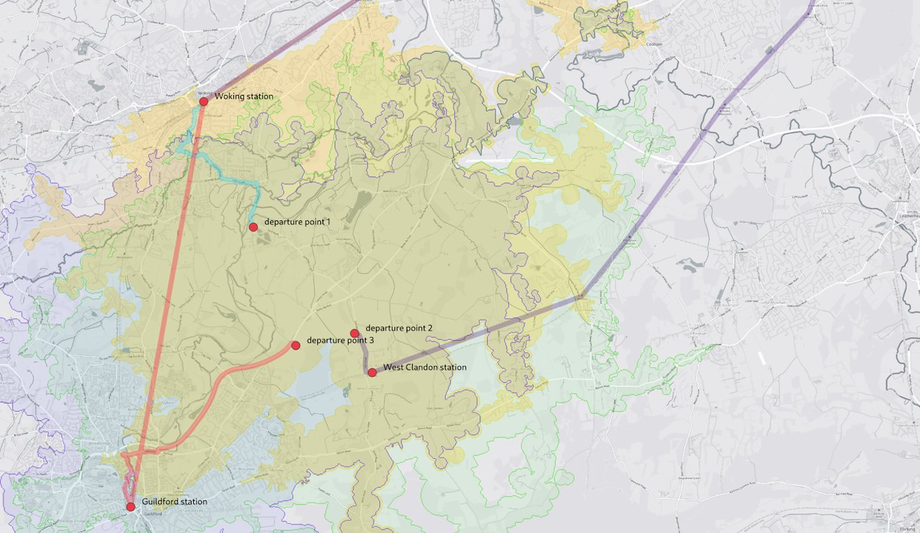 Isochrone map