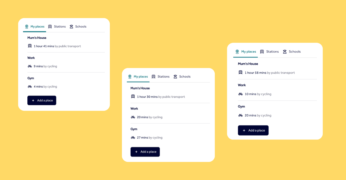 Rightmove POI Search - Personalised experience
