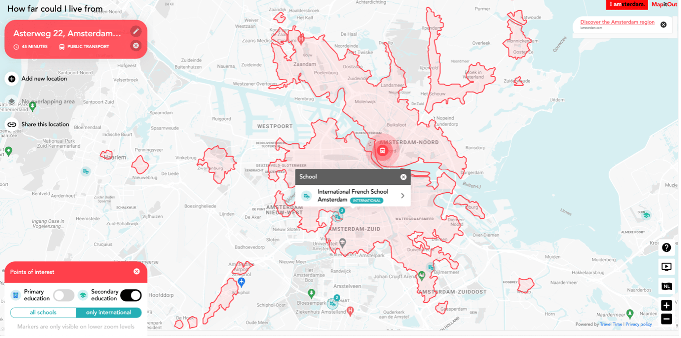 Amsterdam MapItOut tool example