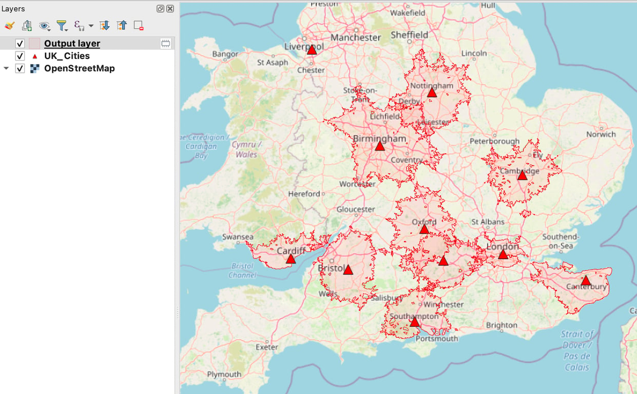 TravelTime QGIS plugin