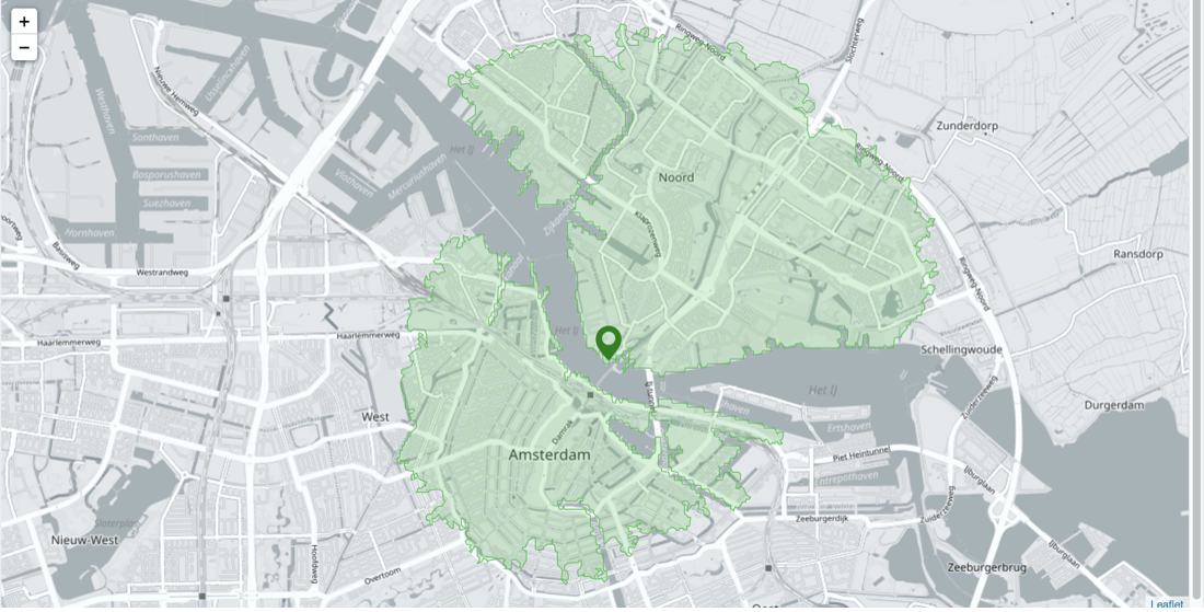 15 minute cycling catchment area