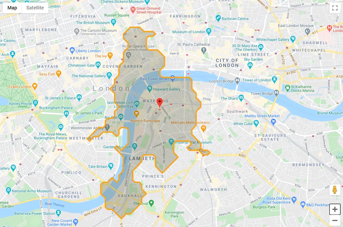 google map isochrone