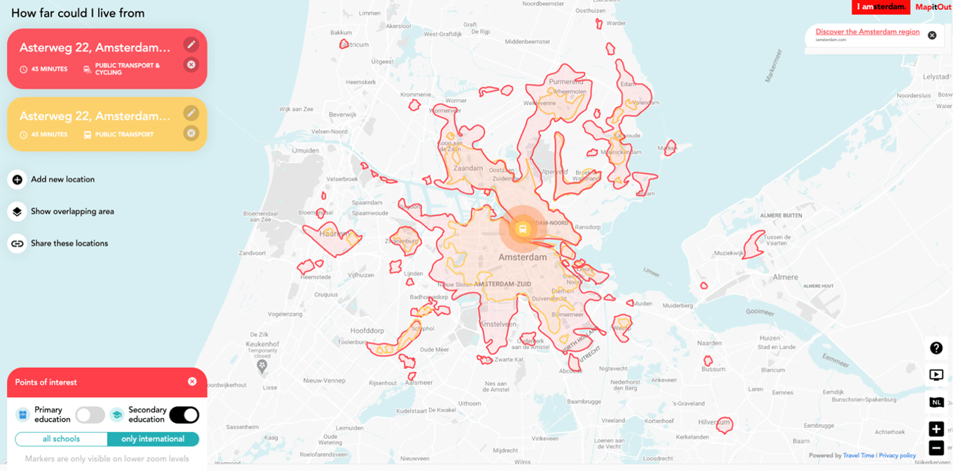 Amsterdam MapItOut tool example