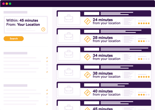 a job site travel times