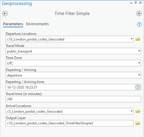 TravelTime's Time Filter (Distance Matrix)