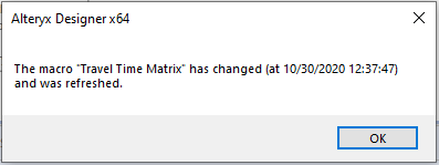 Alteryx macro confirmation