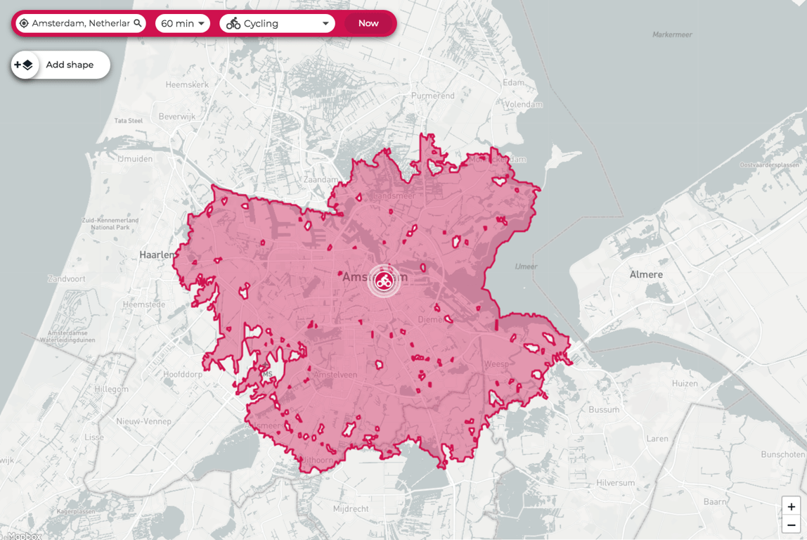 km-radius-map