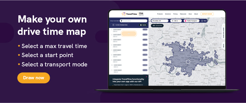 Make your own drive time map