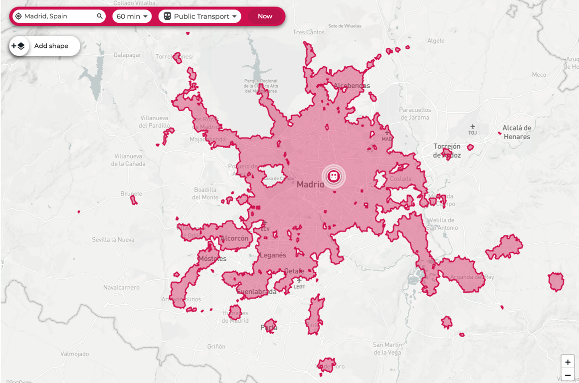 km-radius-map