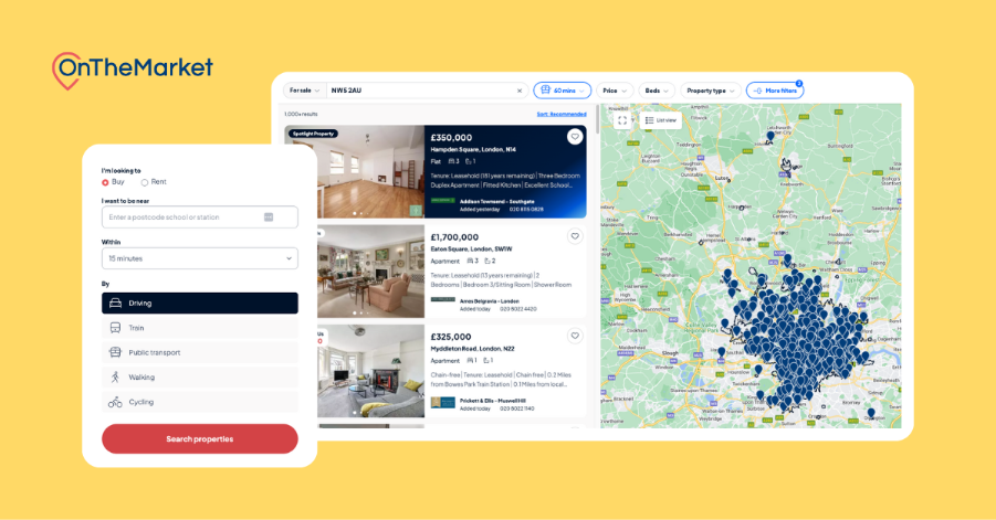 OnTheMarket property search website
