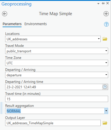 ArcGIS parameters