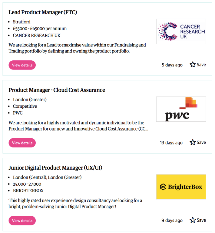 3 job listings
