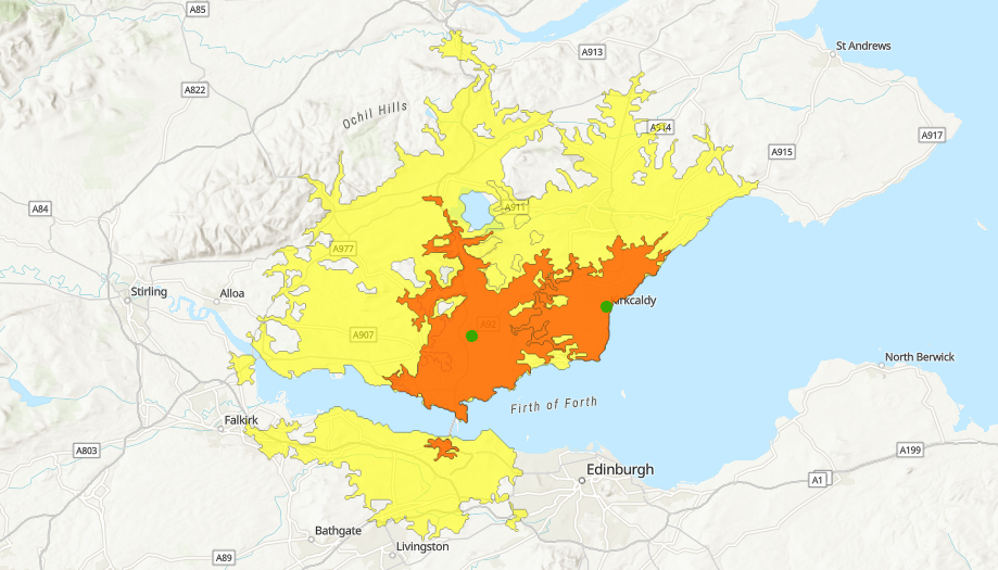 drive time catchment areas