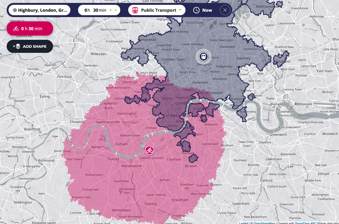 maps isochrone