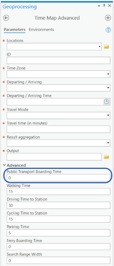 TravelTime ArcGIS Pro public transport routing