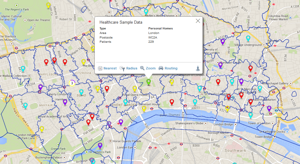 Postcode-map