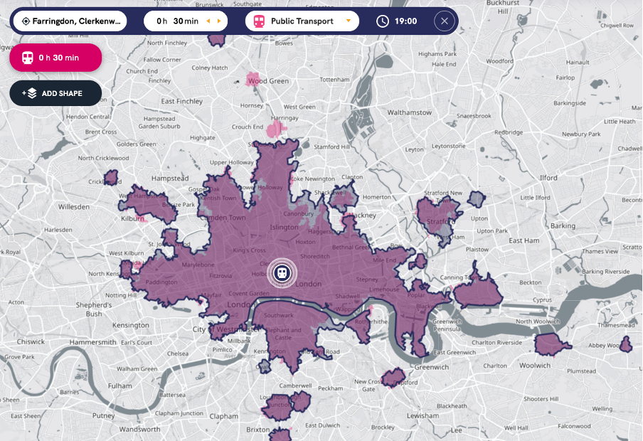 commute time map