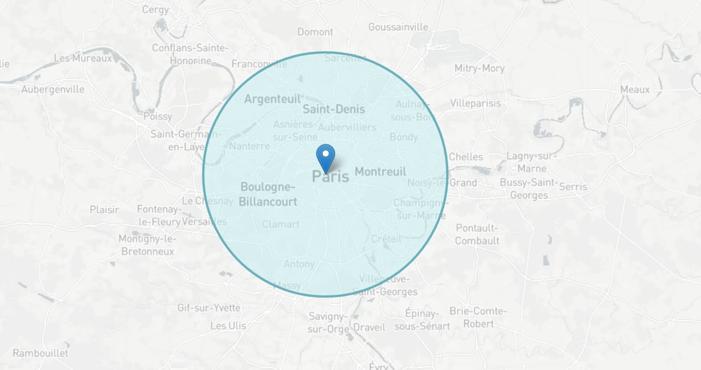 distance-radius-map