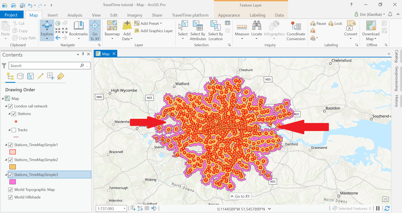 public transport network analysis in arcgis