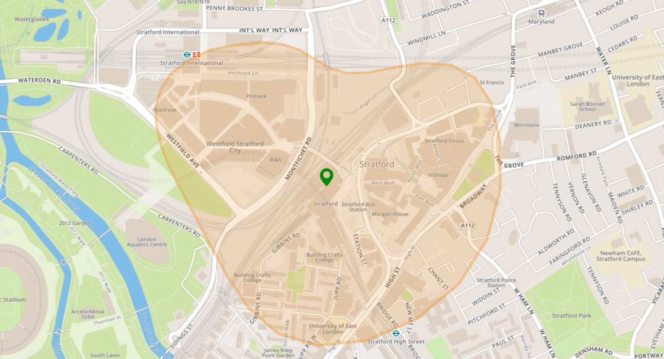 London tube zones stratford