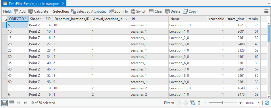 TravelTime's Time Filter Simple