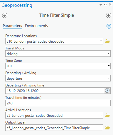 TravelTime's Time Filter (Distance Matrix)