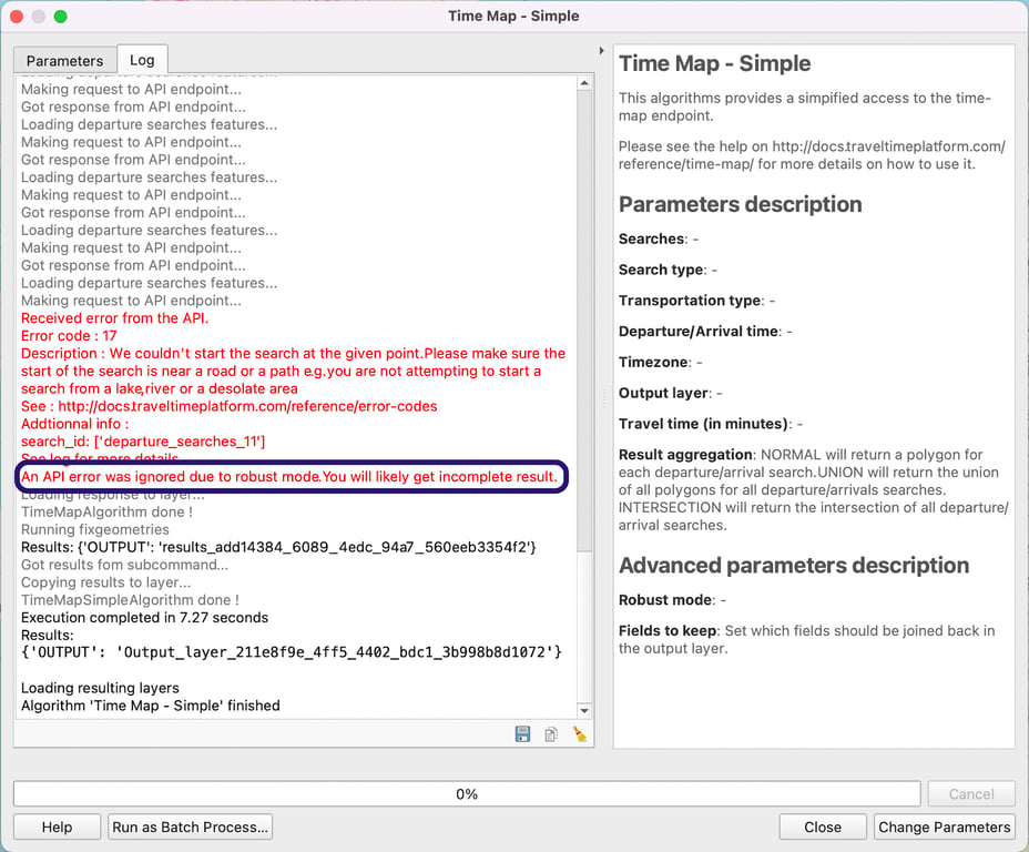 TravelTime QGIS plugin