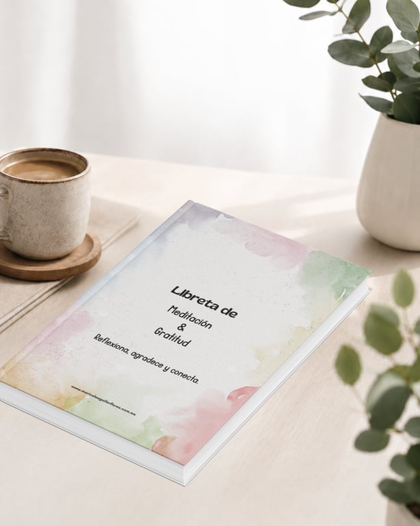 Fotografía de Libreta de Meditación y Gratitud
