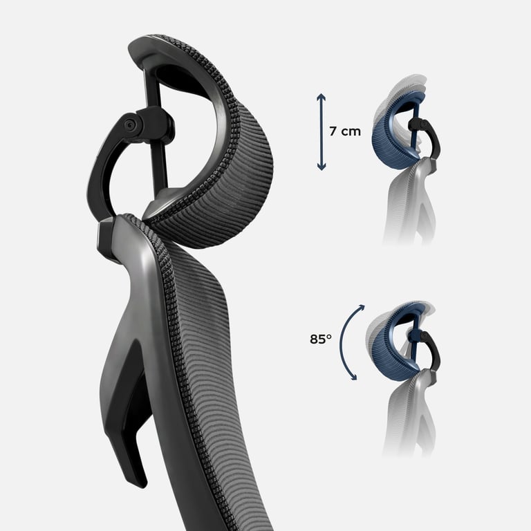 Ergonomischer Stuhl mit Kopfstütze