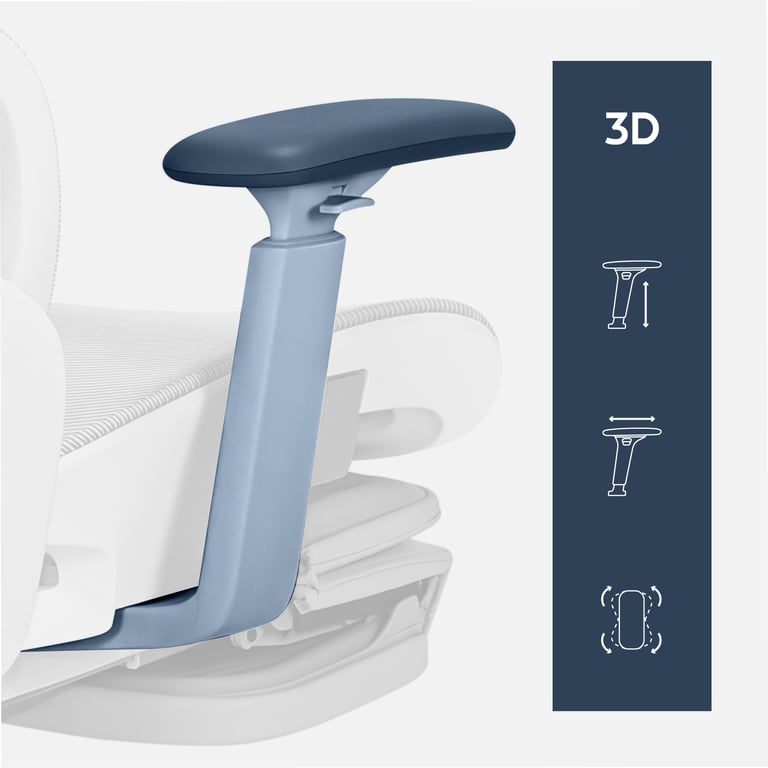 3D-Armlehnen – volle Bewegungsfreiheit